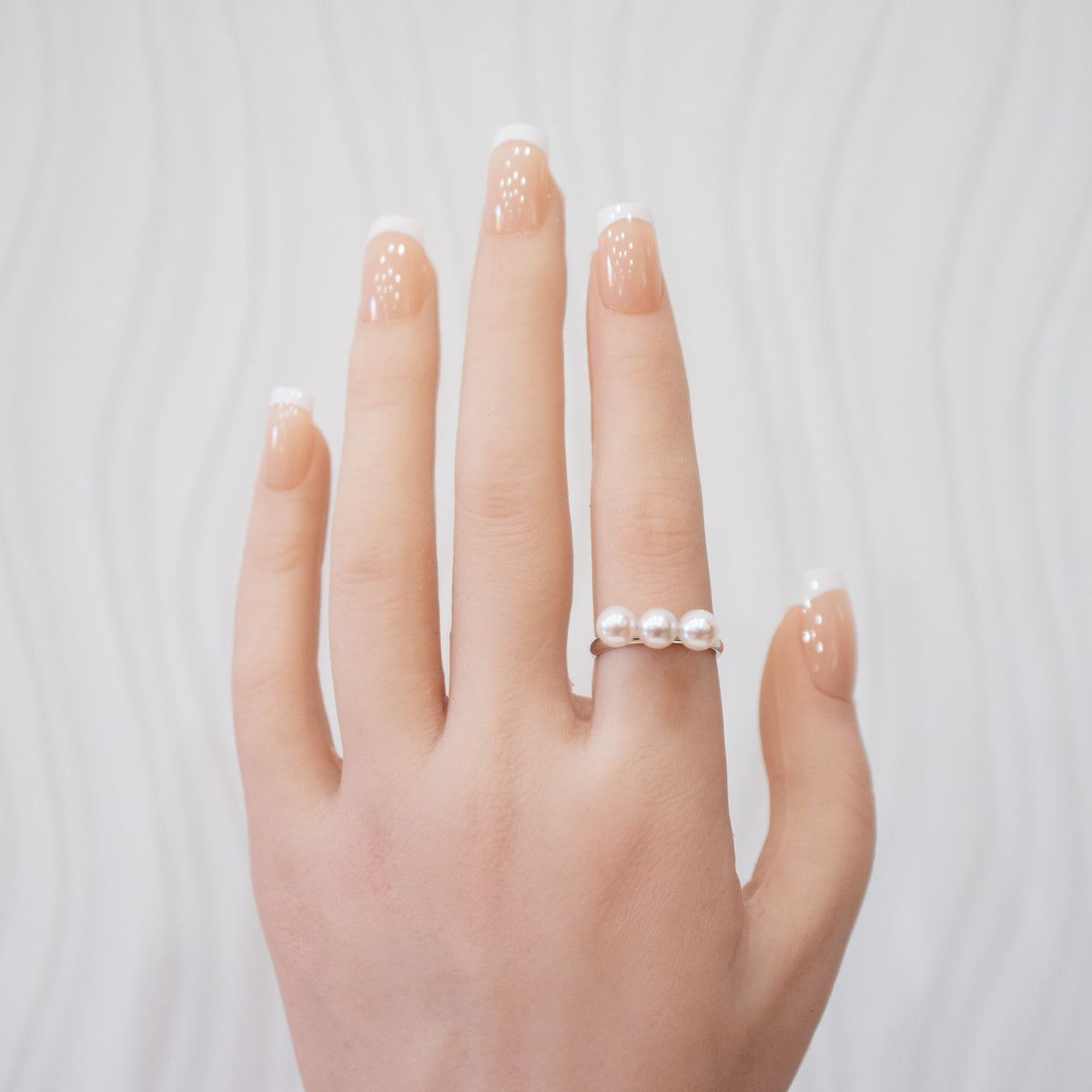 White pink 5.5mm - 6.5mm Ring Akoya Pearl From Japan SV925 Silver reenspearl Sea Real akoyapearl