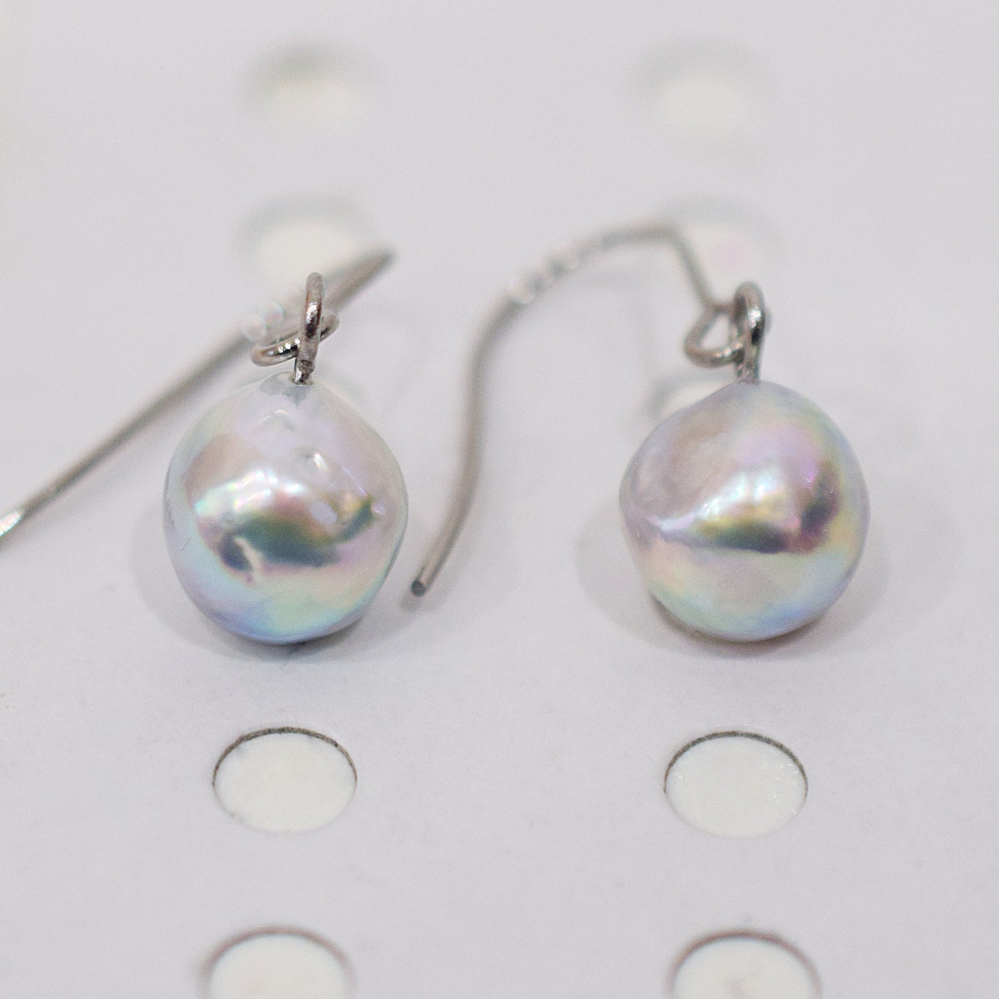 Actual product Natural color akoya Baroque pearl 9mm - 10mm Surgical Stainless Steel Seawater Akoya Pearl Stud Earrings Japan