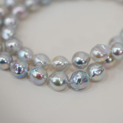 Limited to actual item Necklace Natural color Baroque 9mm - 10mm Akoya Pearl Japan 19.6inch starand choker