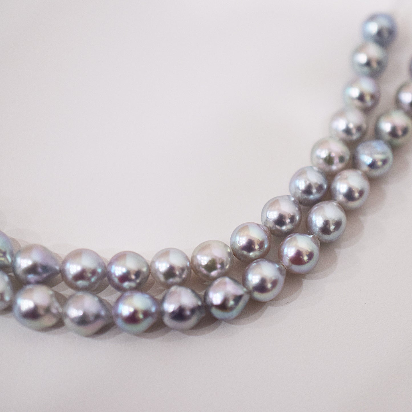 Actual product Necklace Natural color 6mm - 7.5mm Real Akoya Pearl From Japan 16.9inch 43cm starand choker reenspearl