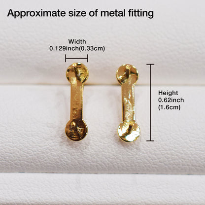 Only metal fittings K18YG stud earring Metal fitting Recommended for pearls 5mm - 8mm