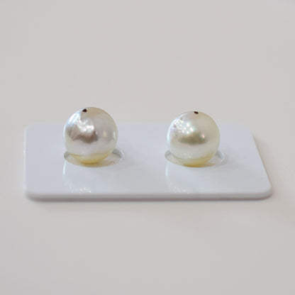 Actual product Natural color akoya pearl Baroque pearl 10.5mm - 11mm 18K 14K Surgical Stainless Steel stud Earrings Japan