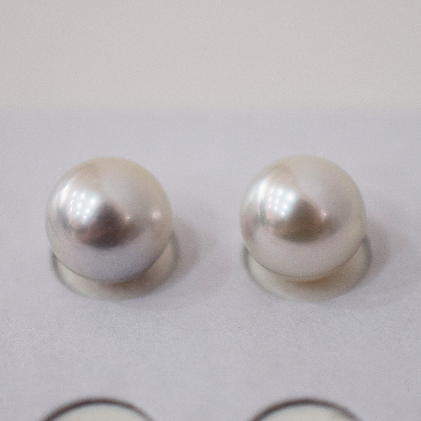 A rank Natural color 8mm -  8.5mm 1pair 2pc Loose Real akoya pearl Japan Japanese Seawater reenspearl あこや 真珠 日本