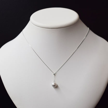 【K10YG / K10WG / K18YG / Pt850】Rare Natural color madama rank 9mm - 9.5mm Venetian chain Necklace AkoyaPearl Japan あこや 真珠