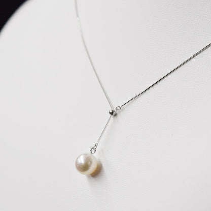 【K10YG / K10WG / K18YG / Pt850】Rare Hanadama rank White pink 9mm - 9.5mm Necklace Venetian chain AkoyaPearl Japan あこや 真珠