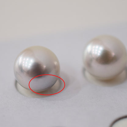 A rank Natural color 8mm -  8.5mm 1pair 2pc Loose Real akoya pearl Japan Japanese Seawater reenspearl あこや 真珠 日本