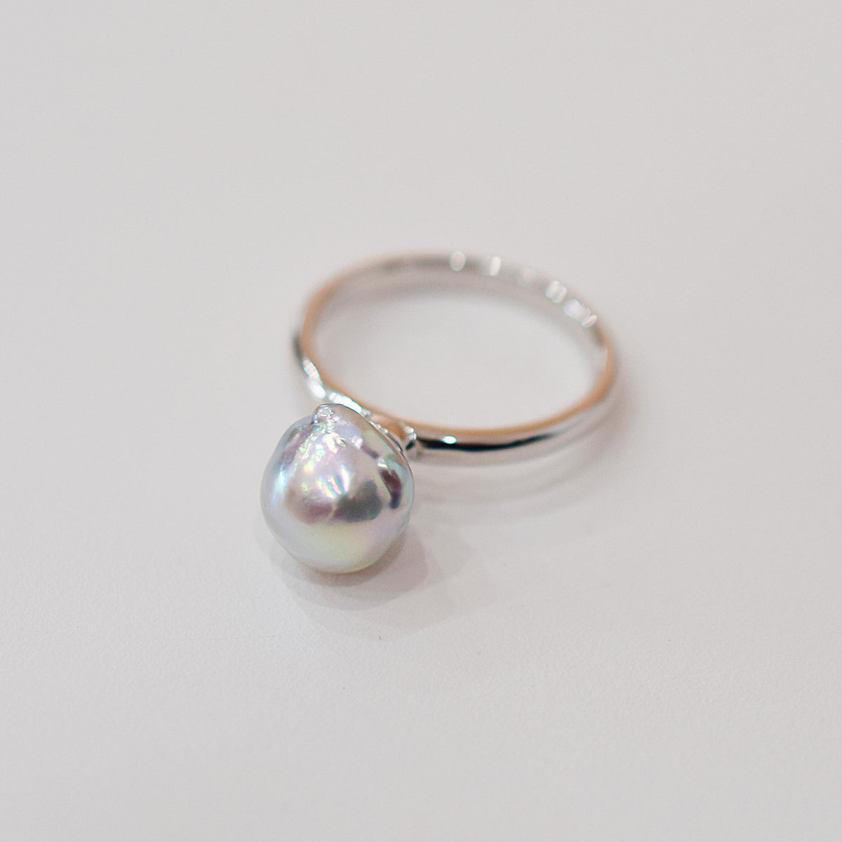 ［You can choose the pearl］Akoya Baroque pearl 8mm - 9mm Natural color Ring Sea Real akoya pearl From Japan 1pc pearl SV925 Silver reenspearl akoyapearl ring