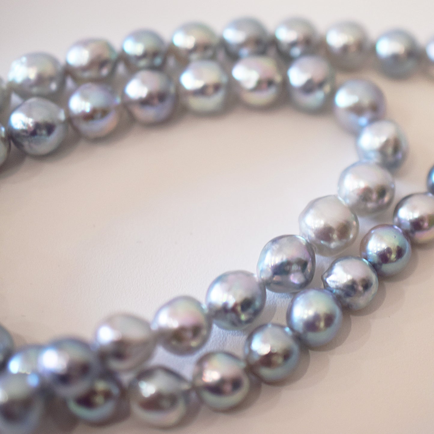Limited to actual item Necklace Natural color Baroque 8mm - 9.5mm Real Akoya Pearl Japan 16.5inch 42cm starand Japanese choker reenspearl