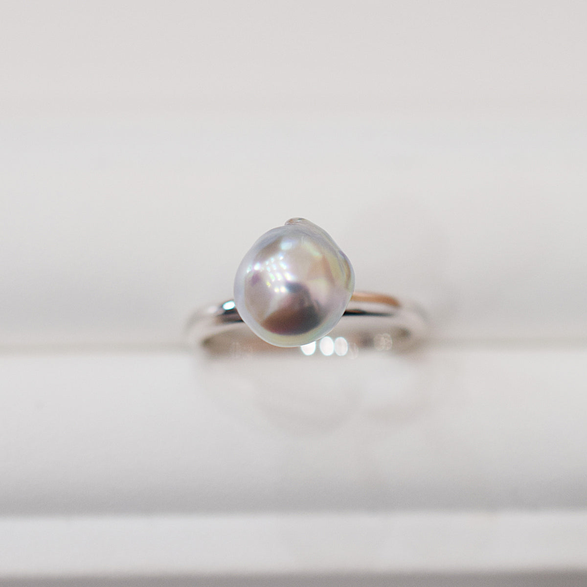 ［You can choose the pearl］Akoya Baroque pearl 8mm - 9mm Natural color Ring Sea Real akoya pearl From Japan 1pc pearl SV925 Silver reenspearl akoyapearl ring