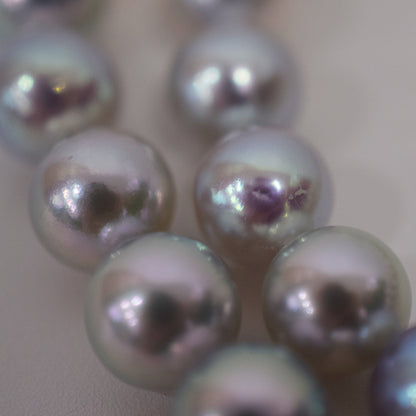 Limited to actual item Necklace Natural multi color 9mm - 9.7mm Real Akoya Pearl From Japan 16.7inch 42.5cm starand choker reenspearl
