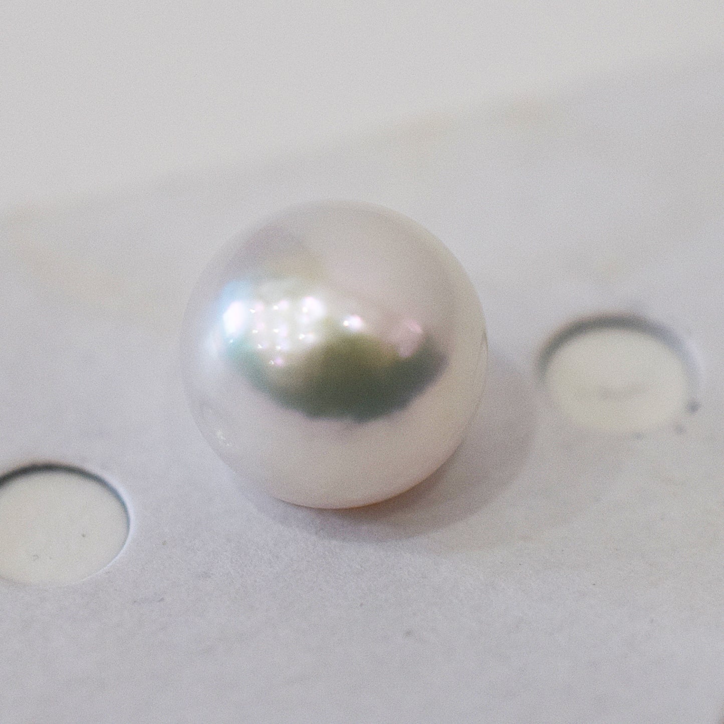 Pearl Science Laboratory Sorting Rose white pink 9.4mm Sea Real Akoya Loose 1pc Japan Japanese Seawater akoyapearl