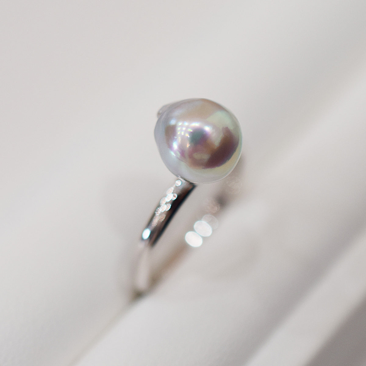 ［You can choose the pearl］Akoya Baroque pearl 8mm - 9mm Natural color Ring Sea Real akoya pearl From Japan 1pc pearl SV925 Silver reenspearl akoyapearl ring