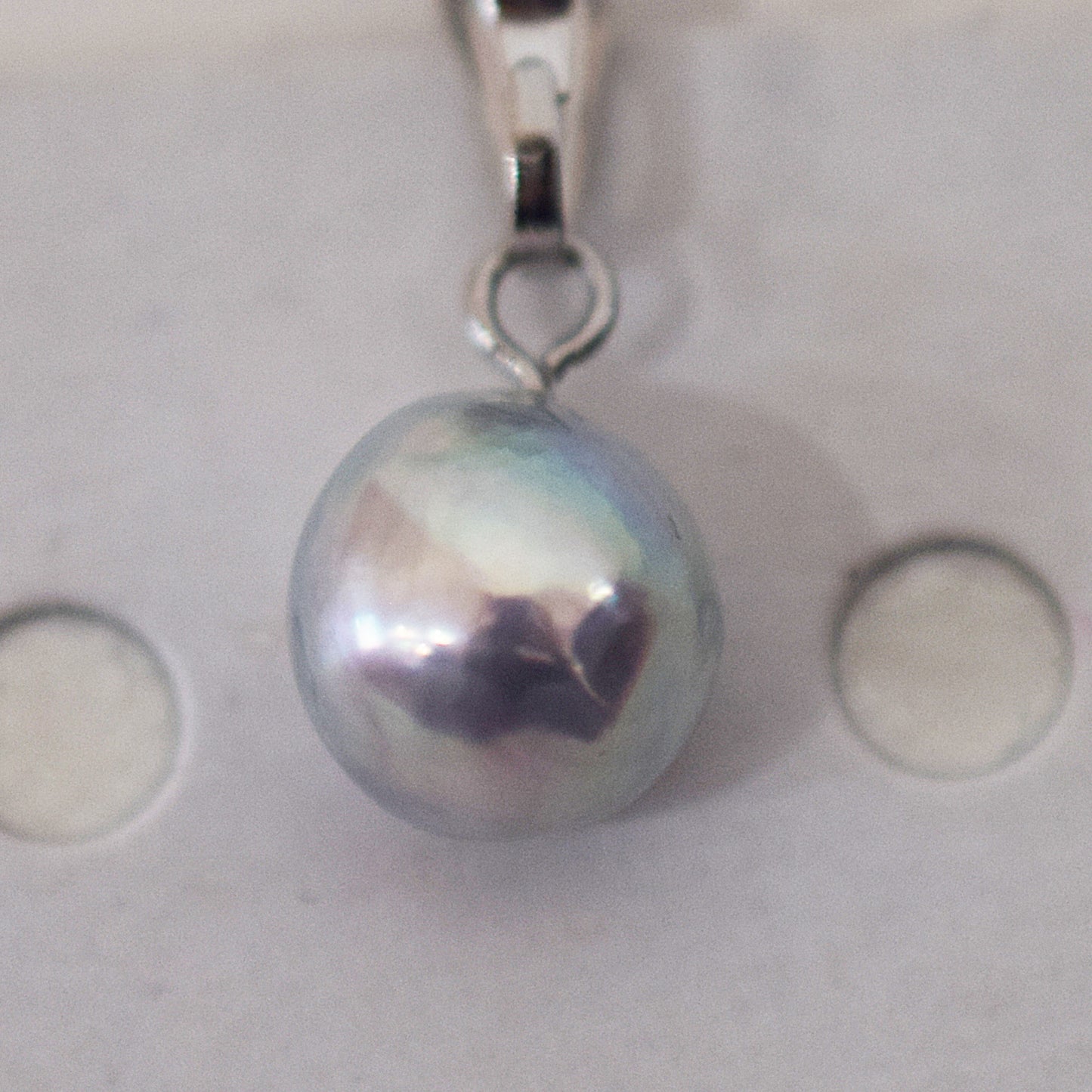 Actual product 9.5mm pendant Necklace Natural color Seawater Real akoya Pearl Baroque Surgical Stainless Steel Japan reenspearl