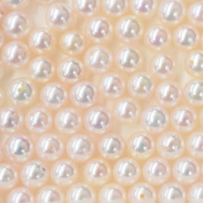 【K18YG / K14WG】Hanadama rank Whitepink 7.5mm - 8.5mm Earring Diamond 0.02ct Seawater Real Akoya Pearl Japan anniversary Japanese Wedding あこや 真珠