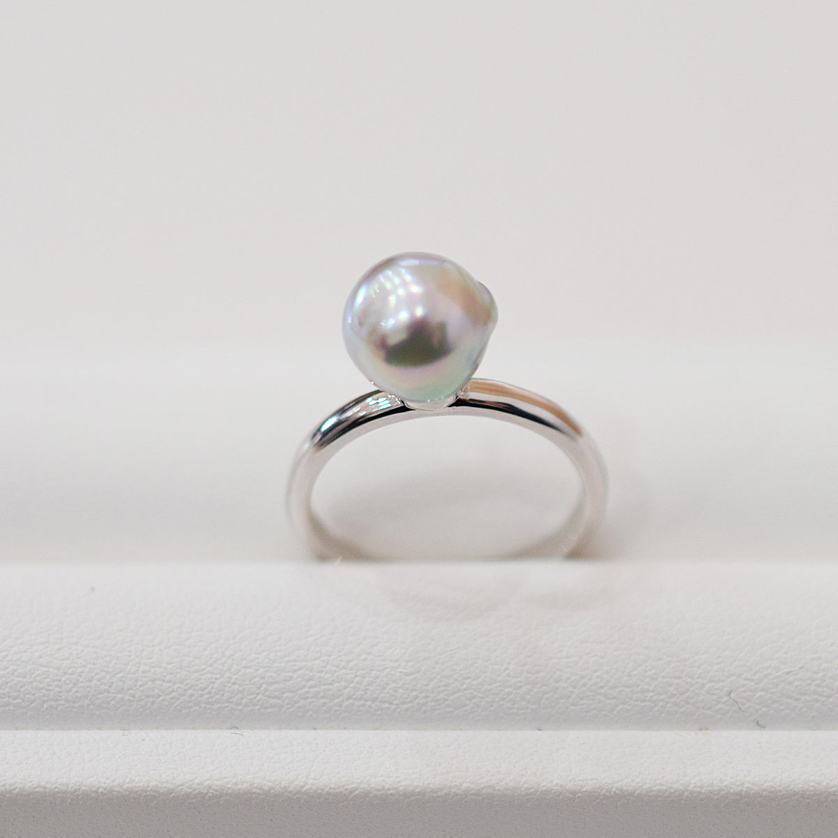 ［You can choose the pearl］Akoya Baroque pearl 8mm - 9mm Natural color Ring Sea Real akoya pearl From Japan 1pc pearl SV925 Silver reenspearl akoyapearl ring