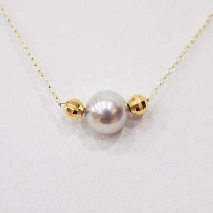 Actual product Actual product 8mm Akoya Queen Certificate from the Pearl Science Laboratory Natural color necklace K18YG Japan reenspearl SS-330089