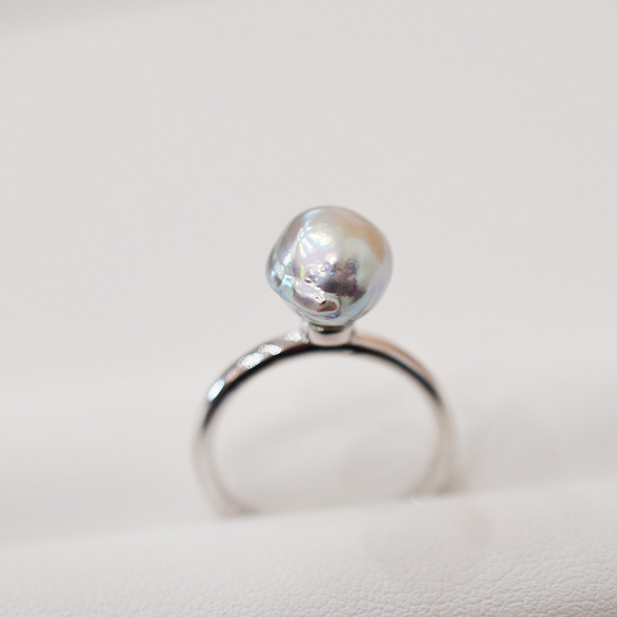 ［You can choose the pearl］Akoya Baroque pearl 8mm - 9mm Natural color Ring Sea Real akoya pearl From Japan 1pc pearl SV925 Silver reenspearl akoyapearl ring