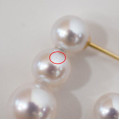 <SALE> Limited to actual item Whitepink 6mm - 6.5mm × 7.5mm - 8mm akoya pearl Earring K18YG Japan 1pair akoyapearl Seawater reenspearl