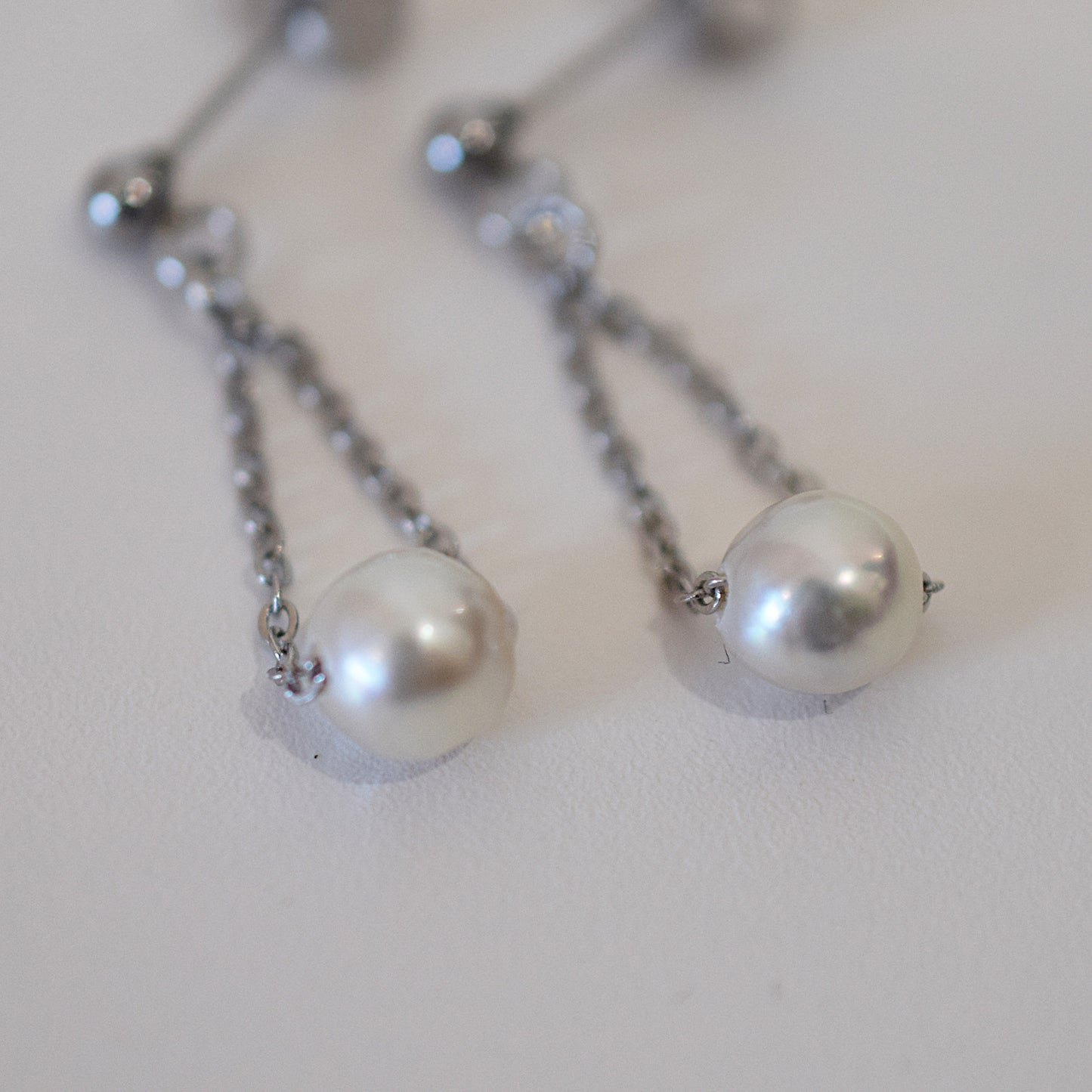 Actual product Natural color akoya Baroque pearl 6mm - 7mm Surgical Stainless Steel Seawater Akoya Pearl Stud Earrings Japan