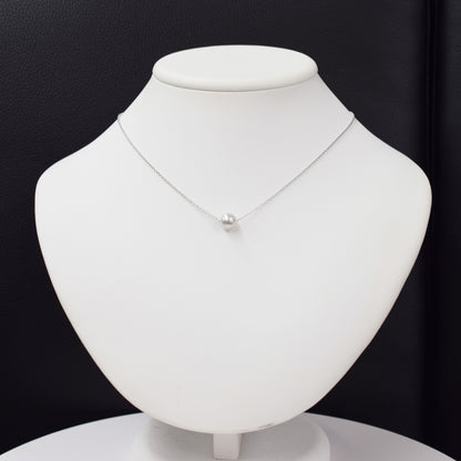 【SV925】Rare Natural color 8mm - 9mm Seawater Real Akoya Pearl necklace AkoyaPearl Japan あこや 真珠