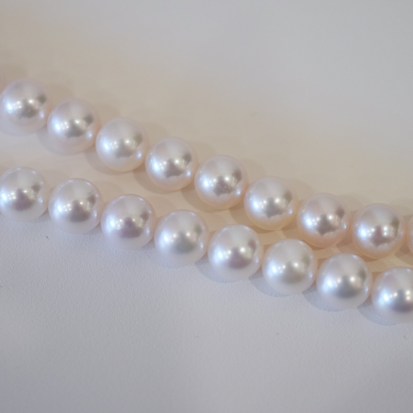 Actual product Hanadama rank white pink 8mm - 8.5mm Sea Real Akoya pearl strand choker necklace Japan Japanese Seawater Silver925