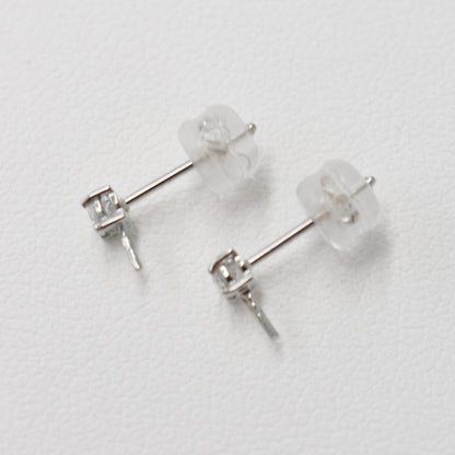 Only metal fittings K18WG stud earring Metal fitting Recommended for pearls 7mm - 9mm