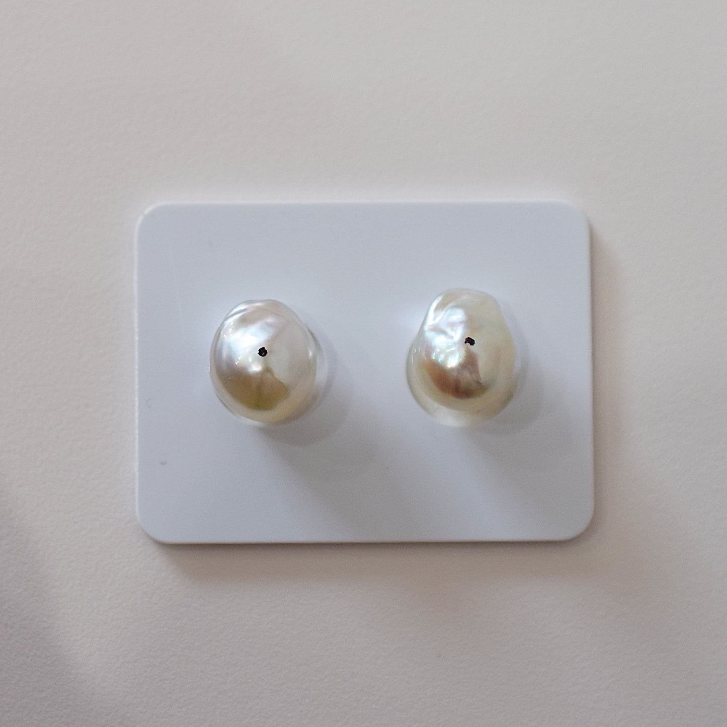 Actual product Natural color akoya pearl Baroque pearl 10.5mm - 11mm 18K 14K Surgical Stainless Steel stud Earrings Japan