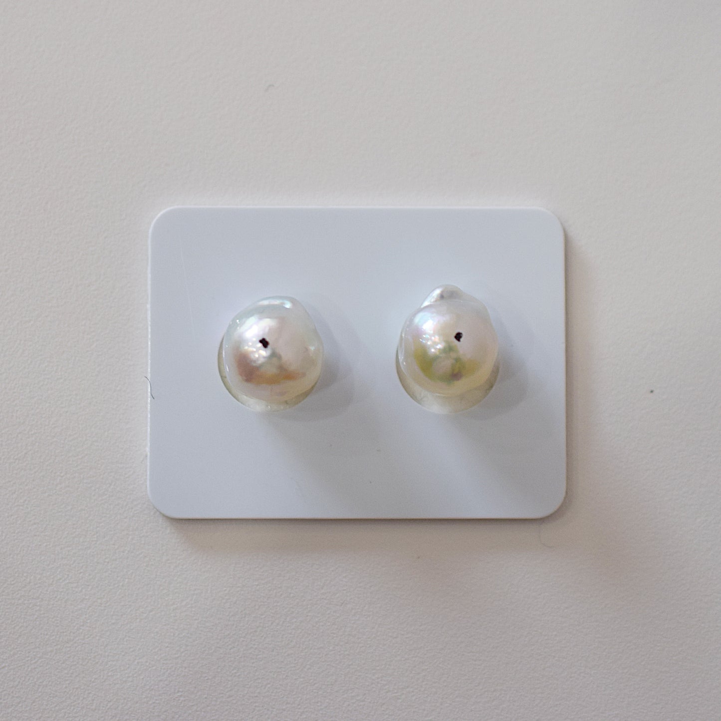 Actual product Natural color akoya pearl Baroque pearl 10mm - 10.5mm 18K 14K Surgical Stainless Steel stud Earrings Japan