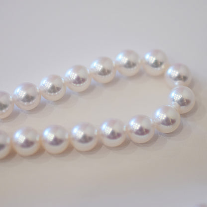 Actual product Hanadama rank white pink 6.5mm - 7mm Sea Real Akoya pearl strand choker necklace Japan Japanese Seawater Silver925