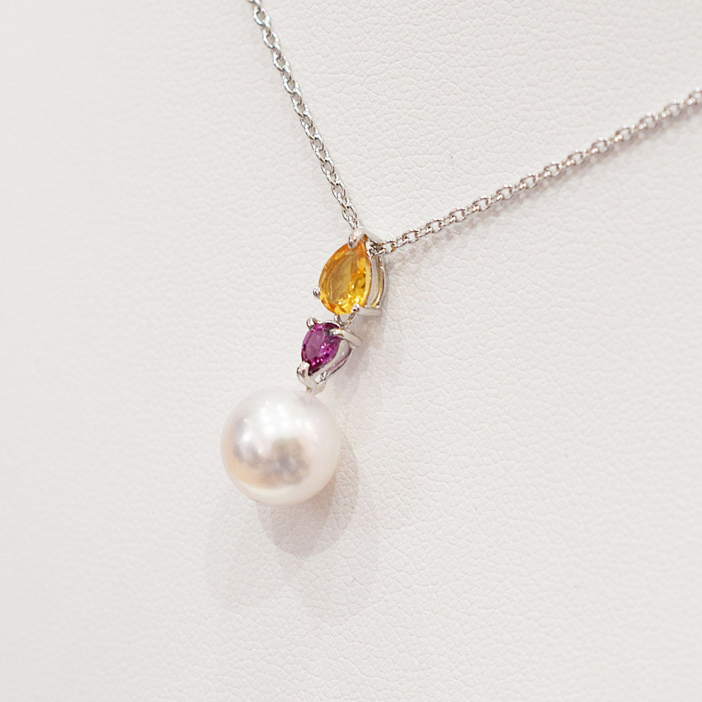 White pink 9mm - 9.5mm hanadama rank pendant necklace Akoya Pearl SV925 Semi-precious stones Japan Seawater reenspearl Birthday あこや 真珠