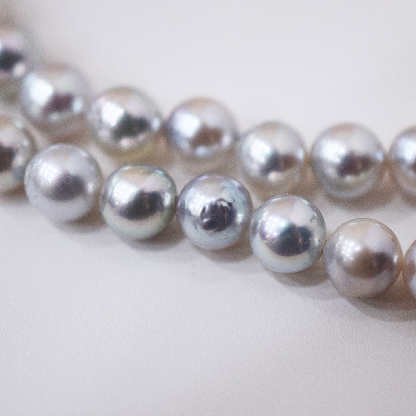 Actual product Necklace Natural multi color 6mm - 9.7mm Real Akoya Pearl From Japan 18.5inch 47cm starand choker reenspearl