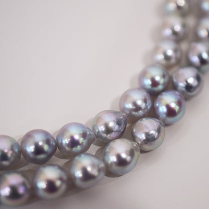 Actual product Necklace Natural color 6mm - 7.5mm Real Akoya Pearl From Japan 16.9inch 43cm starand choker reenspearl