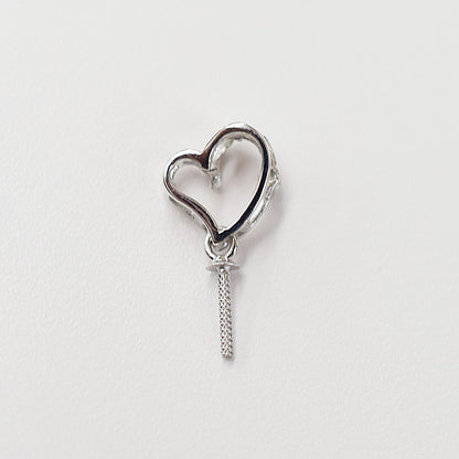 Only metal fittings 0.01ct K18WG Diamond Pendant top SIK00031