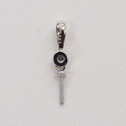 Only metal fittings 0.01ct K14WG Diamond Pendant top RP0007