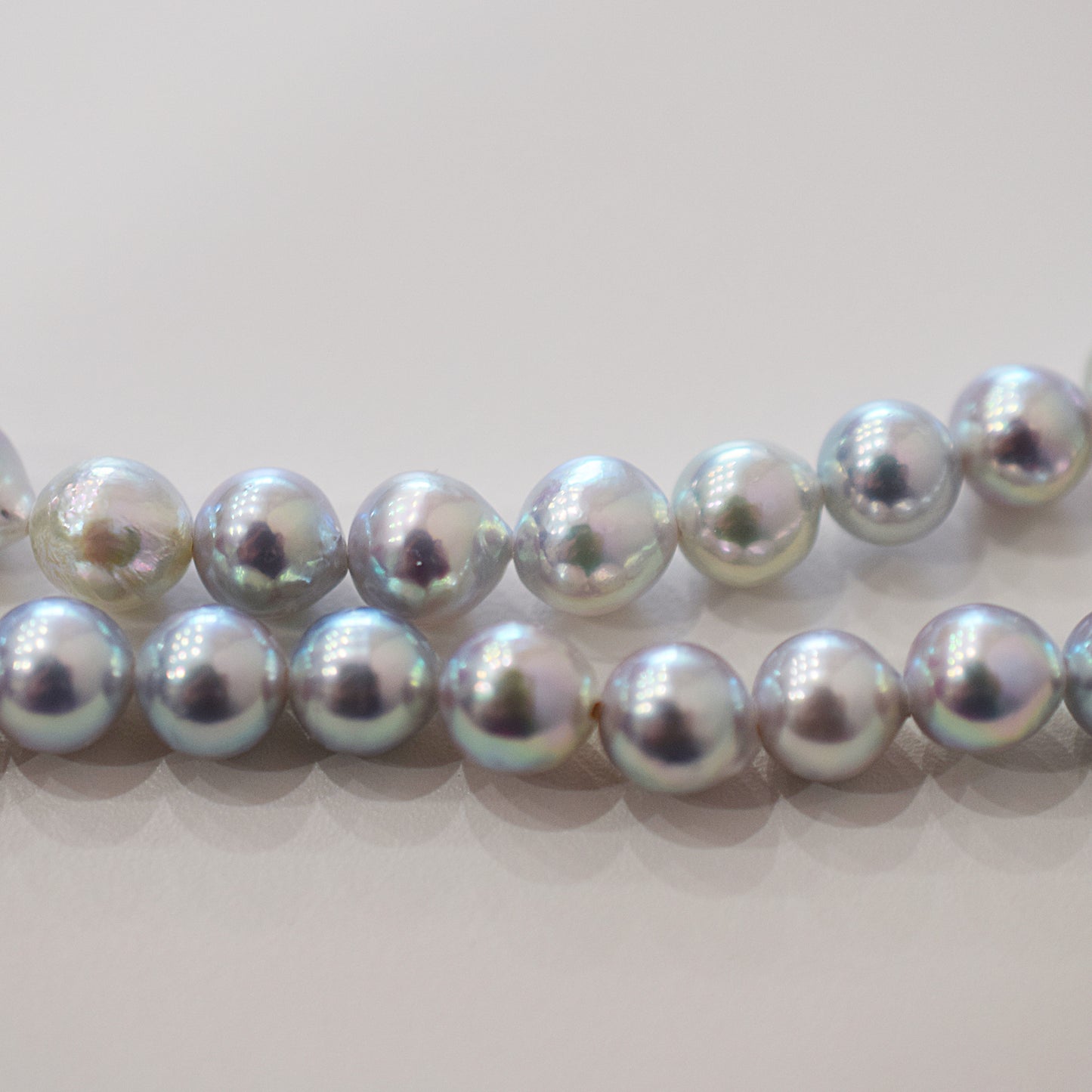 Actual product Necklace Natural color Baroque 6mm - 7mm Akoya Pearl Japan 17.1inch starand choker