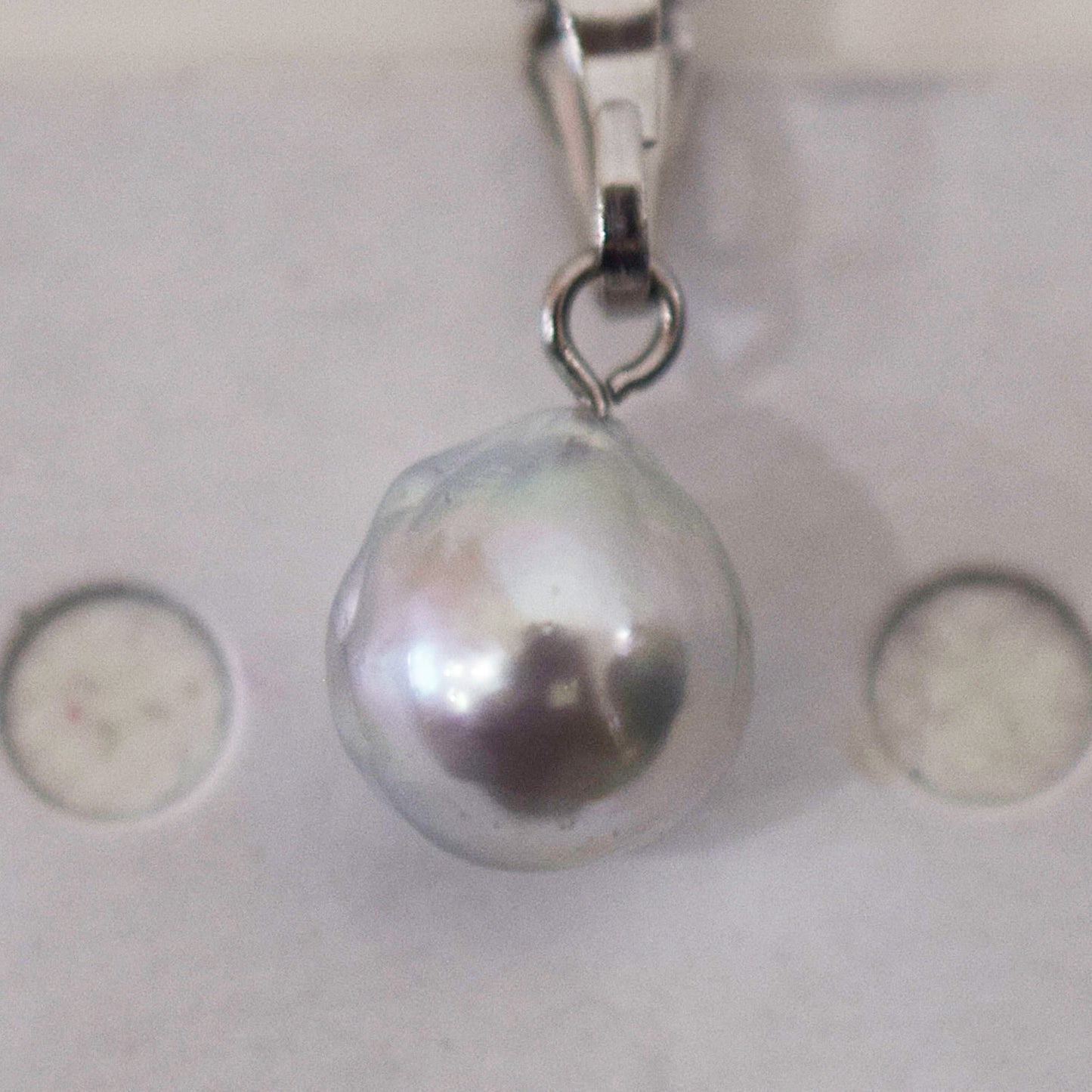 Actual product 10mm pendant Necklace Natural color Seawater Real akoya Pearl Baroque Surgical Stainless Steel Japan reenspearl