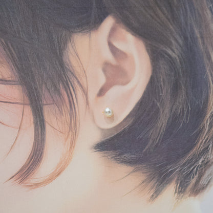 【K18YG / K14WG】Hanadama rank 6mm - 6.5mm Seawater Akoya Pearl White Pink Stud Earring Japan anniversary Japanese Seawater birthday 真珠 あこや 花珠級