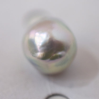 Pendant top Only Natural color 9.8mm Baroque pearl 1pc real akoya pearl Japan Japanese reenspearl あこや 真珠