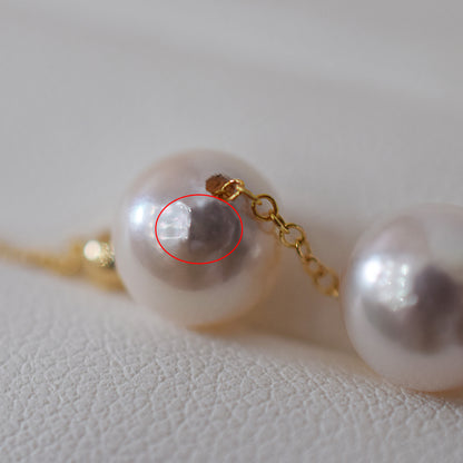 <SALE> Limited to actual item White Pink Necklace 8mm - 8.5mm 14KGF Gold Filled Real Akoya Pearl Japan Akoyapearl 17.7inch Japanese reenspearl