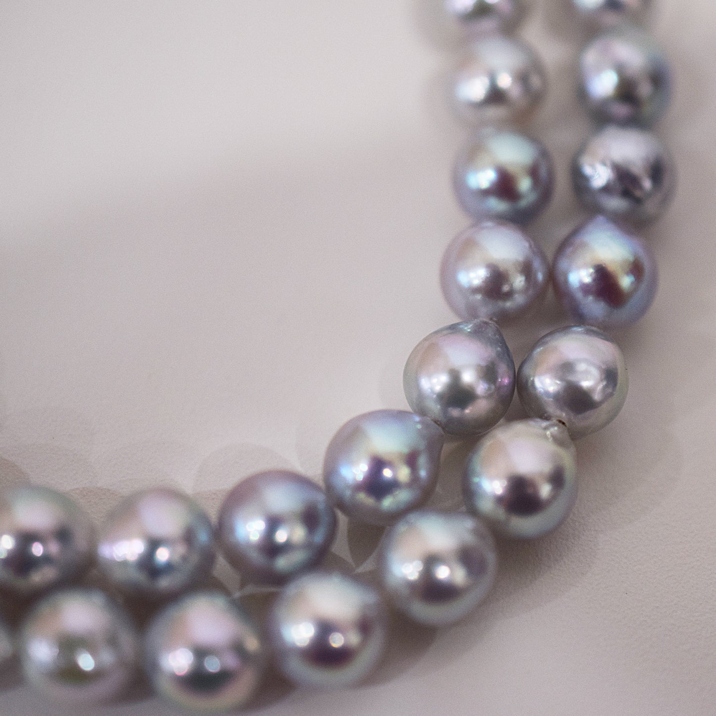 Actual product Necklace Natural color 6mm - 7.5mm Real Akoya Pearl From Japan 16.9inch 43cm starand choker reenspearl