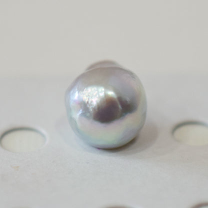 Actual product 10.3mm Necklace Natural color Seawater Real akoya Pearl Baroque Surgical Stainless Steel Japan reenspearl