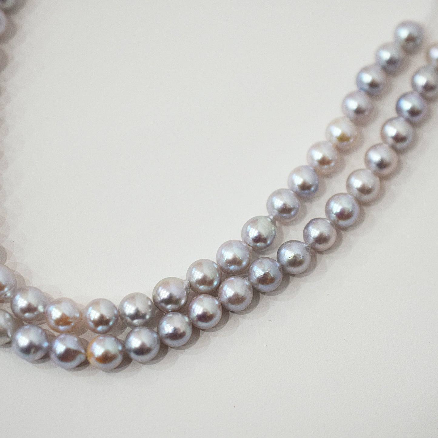 Actual product Necklace Natural color 6mm - 7.5mm Real Akoya Pearl From Japan 19.2inch 49cm starand choker reenspearl
