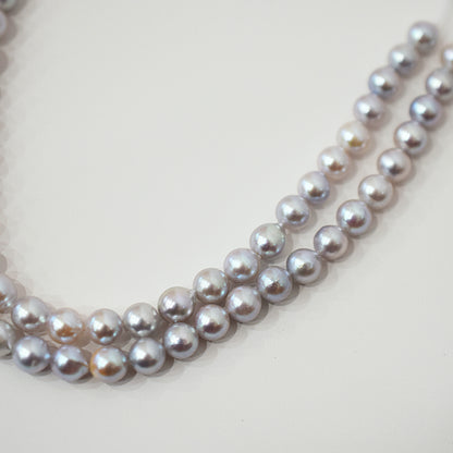 Actual product Necklace Natural color 6mm - 7.5mm Real Akoya Pearl From Japan 19.2inch 49cm starand choker reenspearl