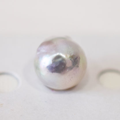 Actual product 9.9mm Necklace Natural color Seawater Real akoya Pearl Baroque Surgical Stainless Steel Japan reenspearl