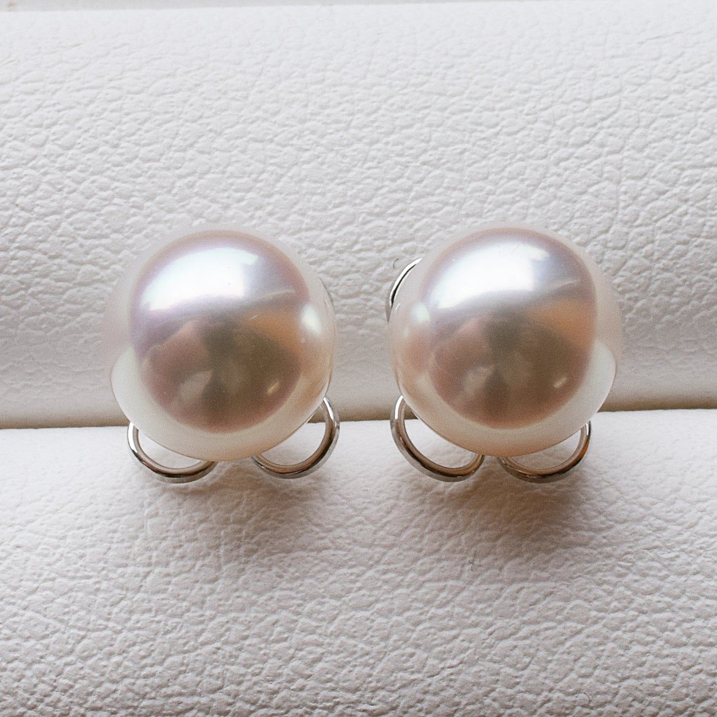 <SALE> Limited to actual item Whitepink 7.5mm - 8mm Seawater Akoya Pearl Stud Earring 14K From Japan Japanese Seawater reenspearl