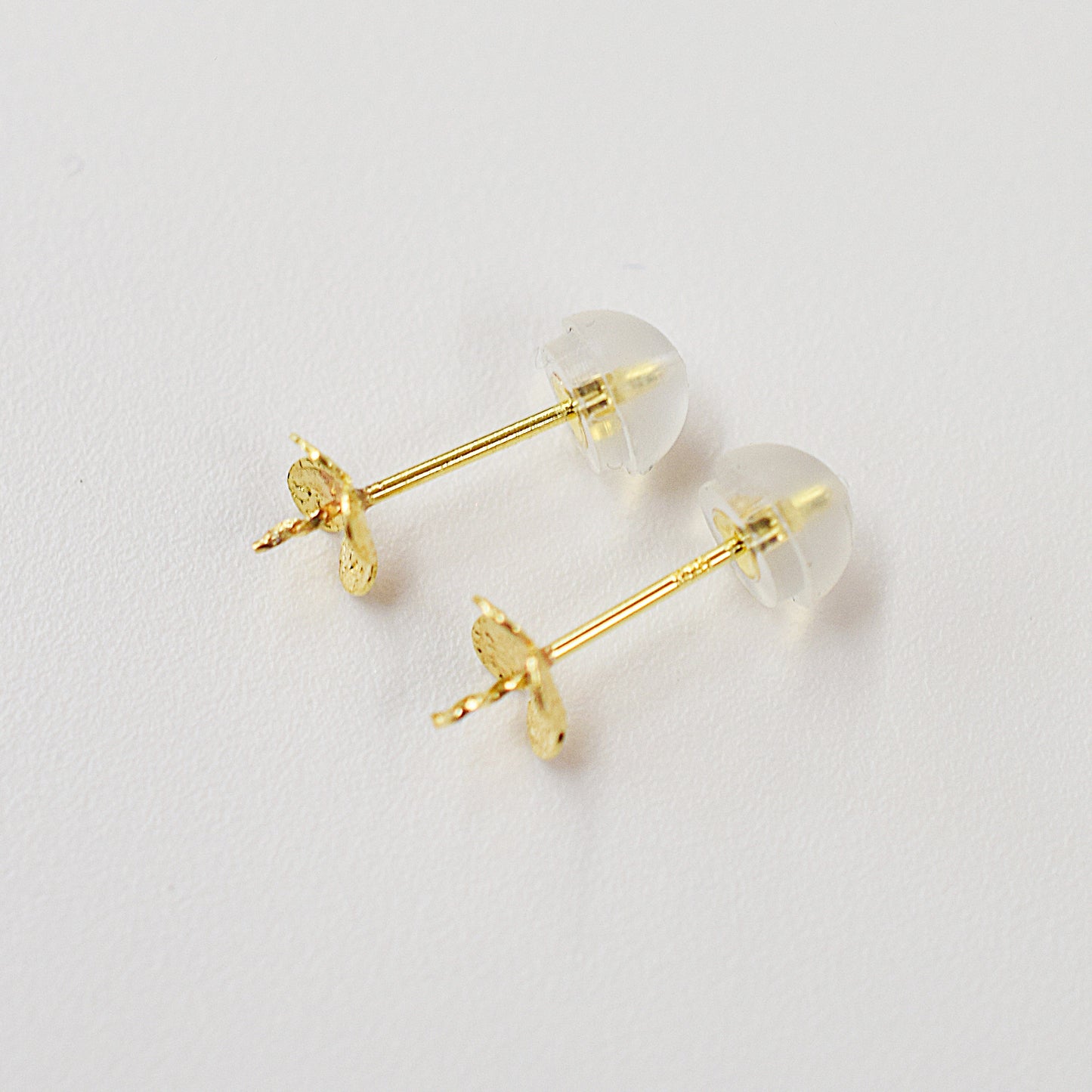 Only metal fittings K18YG stud earring Metal fitting Recommended for pearls 5mm - 9mm