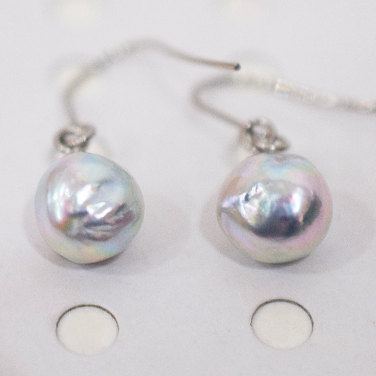 Actual product Natural color akoya Baroque pearl 9mm - 10mm Surgical Stainless Steel Seawater Akoya Pearl Stud Earrings Japan