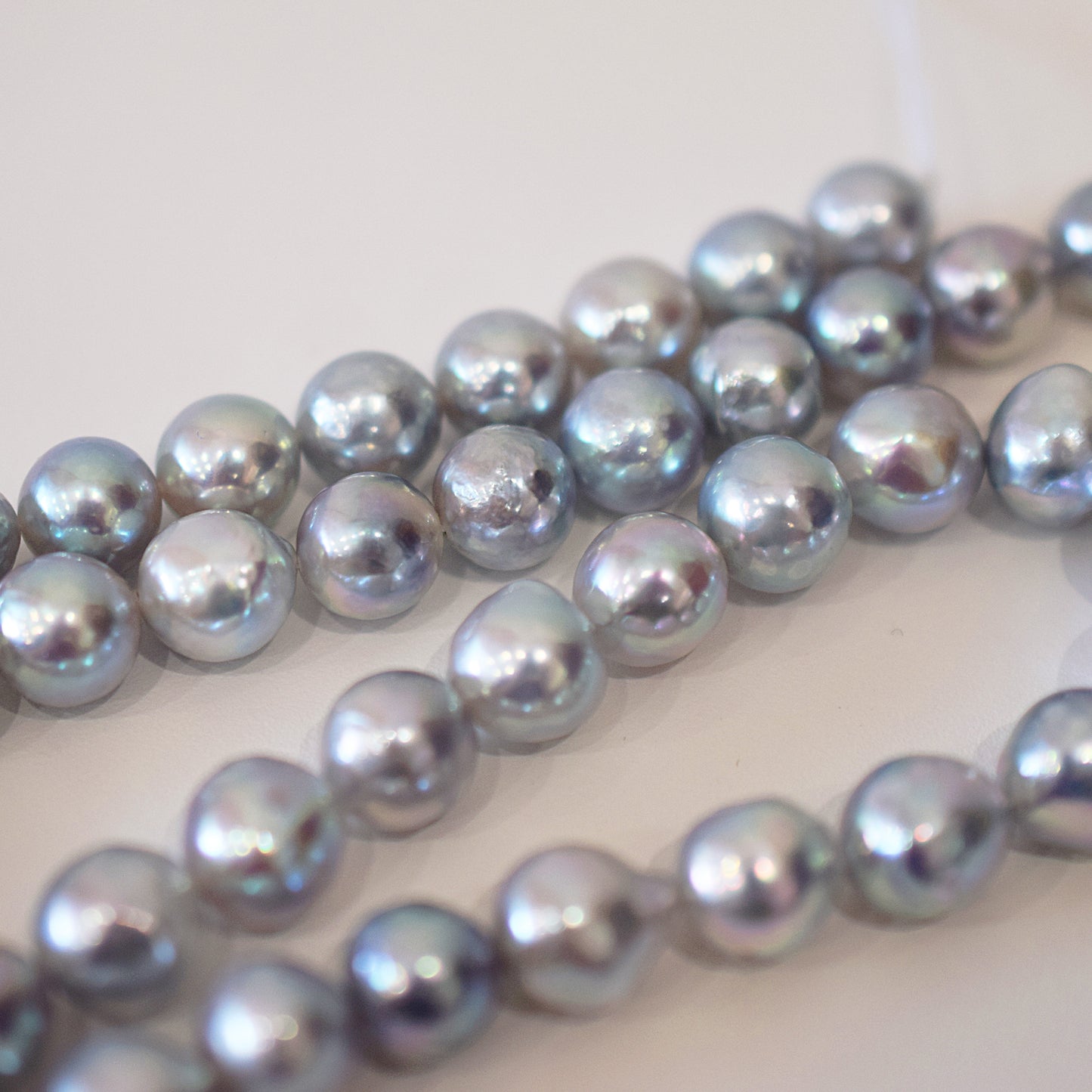 Limited to actual item Necklace Natural color Baroque 8mm - 9.5mm Real Akoya Pearl Japan 16.5inch 42cm starand Japanese choker reenspearl