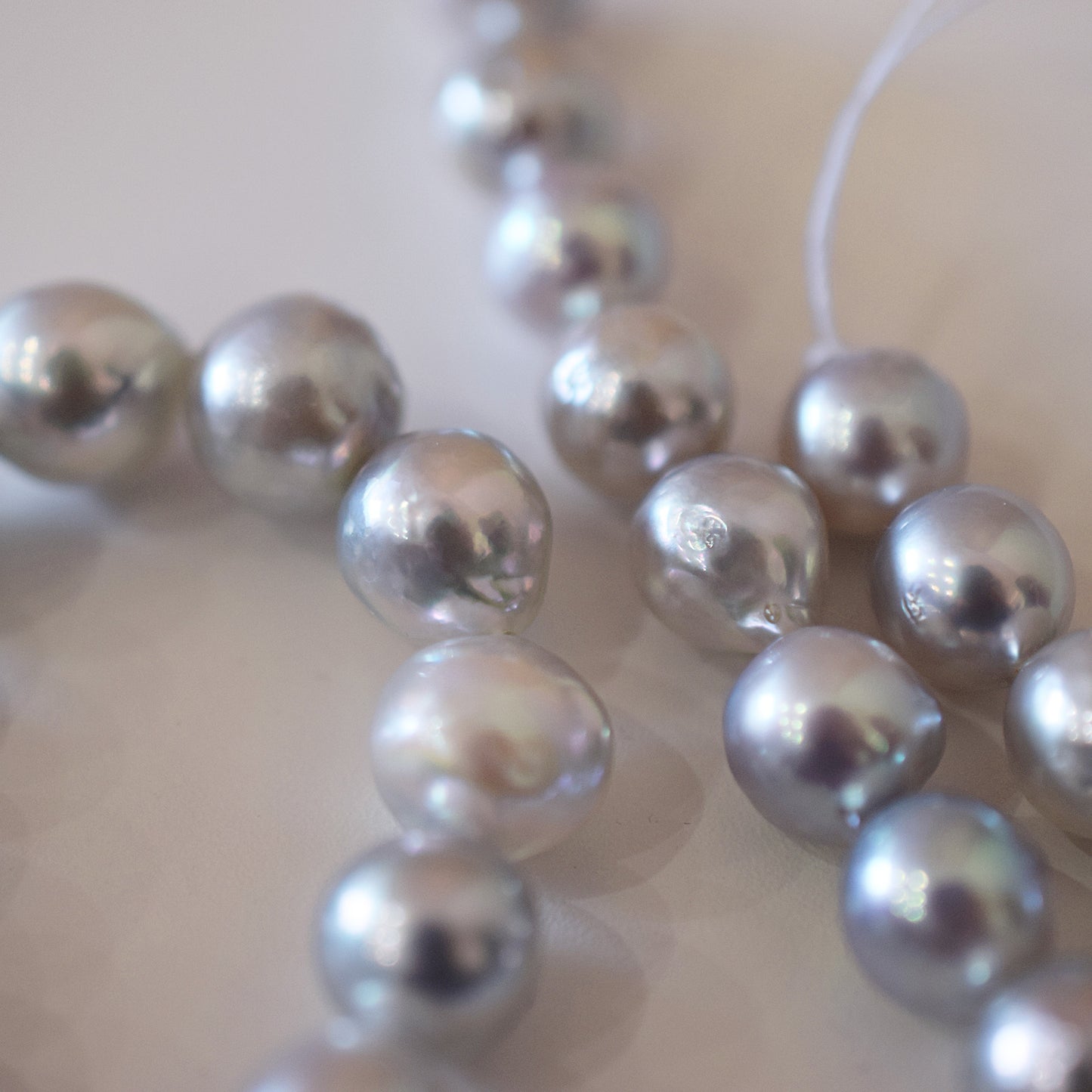 Limited to actual item Necklace Natural color Baroque 8mm - 9.5mm Real Akoya Pearl Japan 16.5inch 42cm starand Japanese choker reenspearl