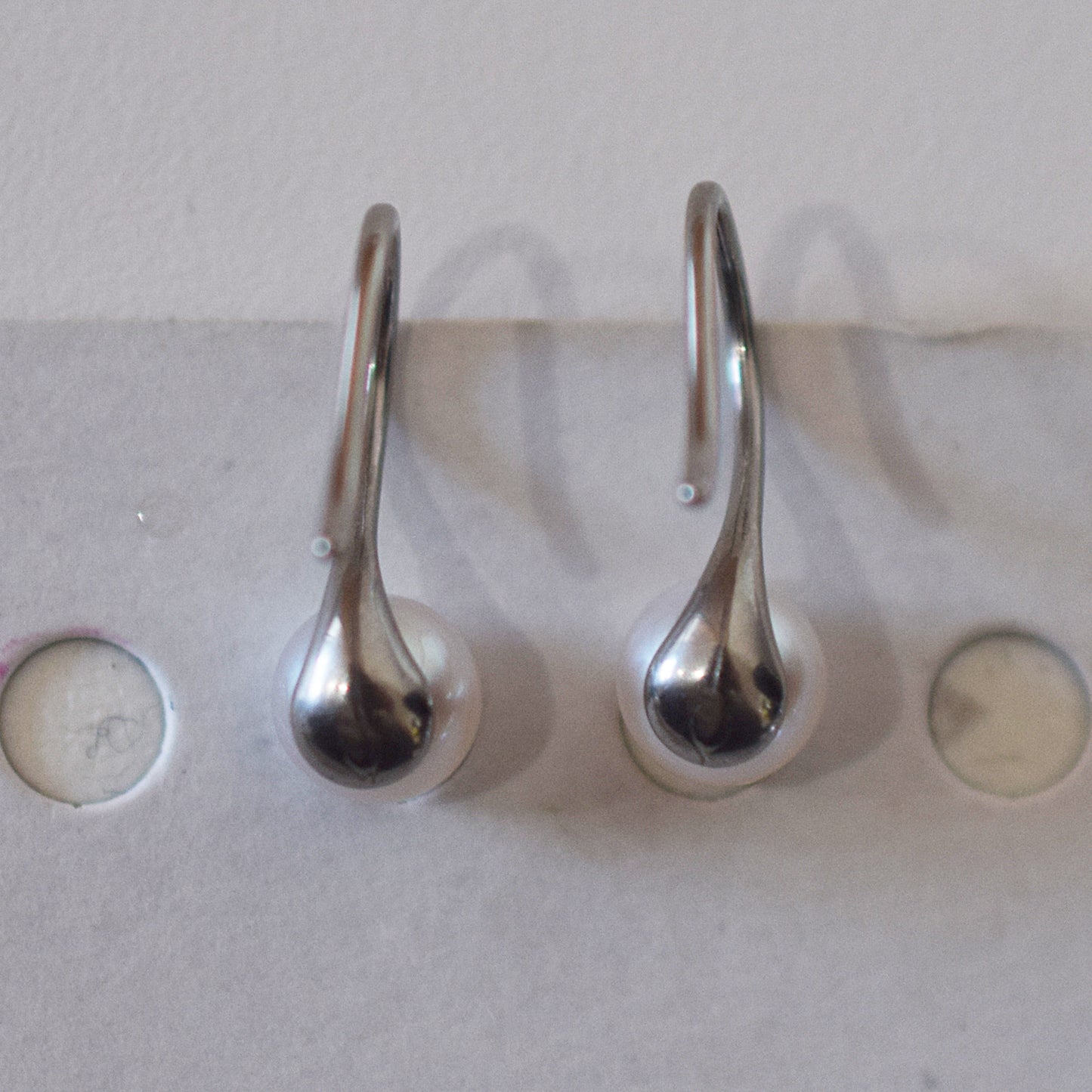 Actual product White pink akoya pearl 6mm - 6.5mm Surgical Stainless Steel Seawater Akoya Pearl Hook Earrings Japan